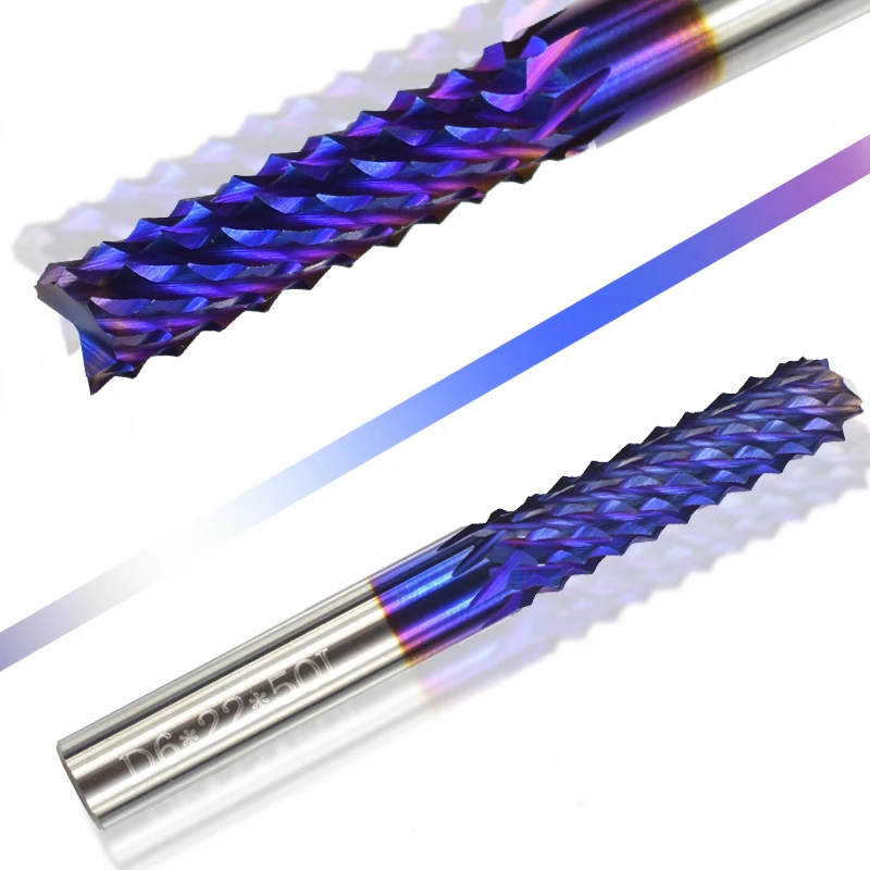 

XCAN 1pc 4mm/6mm Shank Tungsten Carbide End Milling Bit Nano Blue Coated End Mill for Engraving Machine PCB Milling Cutter