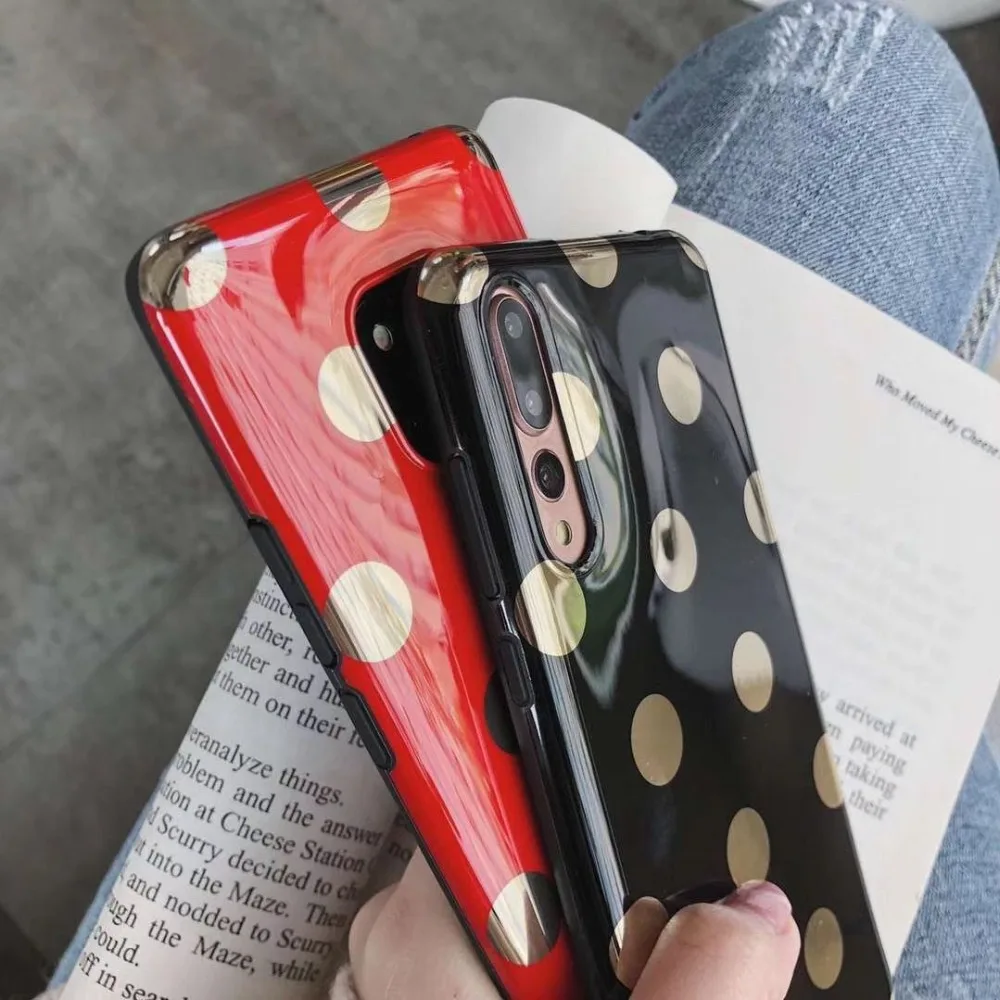 Роскошный Гальванизированный Золотой горошек чехол для iPhone 7 Чехол X 6 S 8 Plus XR XS MXA