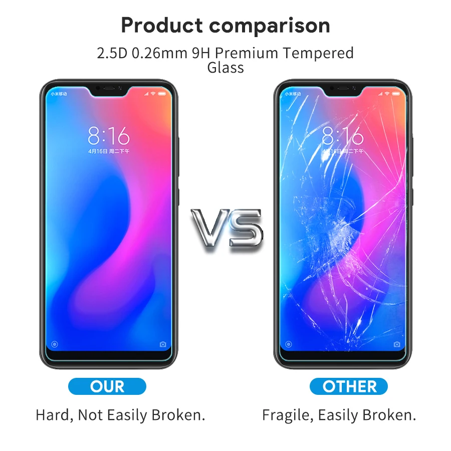 Закаленное стекло 9h для xiaomi redmi 6 pro mi A2 lite Экран протектор xio xao a2 Защитные пленки