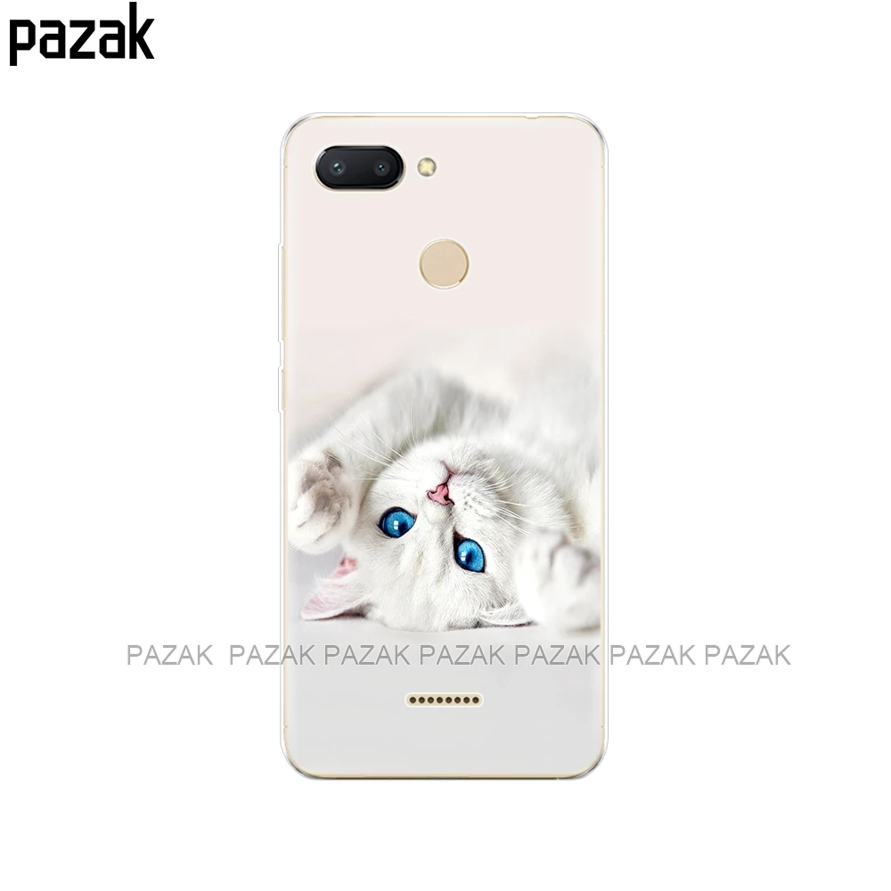 Силиконовый чехол для Xiaomi Redmi 6, чехол s, полная защита, мягкий ТПУ чехол для телефона, задняя крышка для Xiaomi Redmi6, бампер hongmi 6, чехол - Цвет: 34290