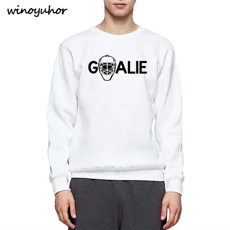 Goalies Hoodies Men Winter Fashion Long Sleeve Sweatshirts Mens Funny Ice Hockeys Player Gift Brand Clothing Tracksuits | Мужская одежда