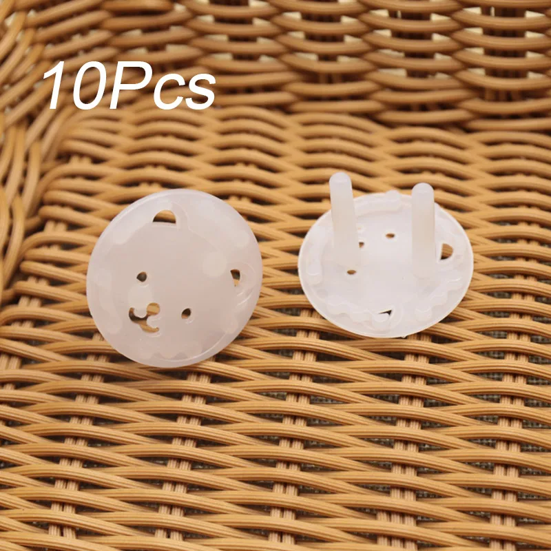 10Pcs Transparent ЕС разъем питания крышка электрической розетки Детская безопасность защита Электрический ударопрочный вилки протектор крышка Медведь Форма - Цвет: 10Pcs Transparent
