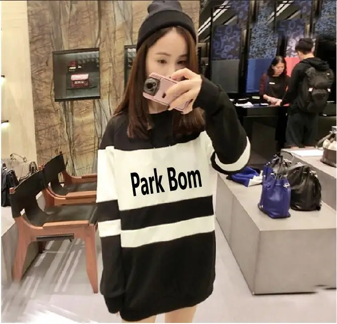 Новинка 2019 2NE1 свитшоты для пар 2NE 1 Park Bom Dara roommate свитшот из хлопка и шифона с