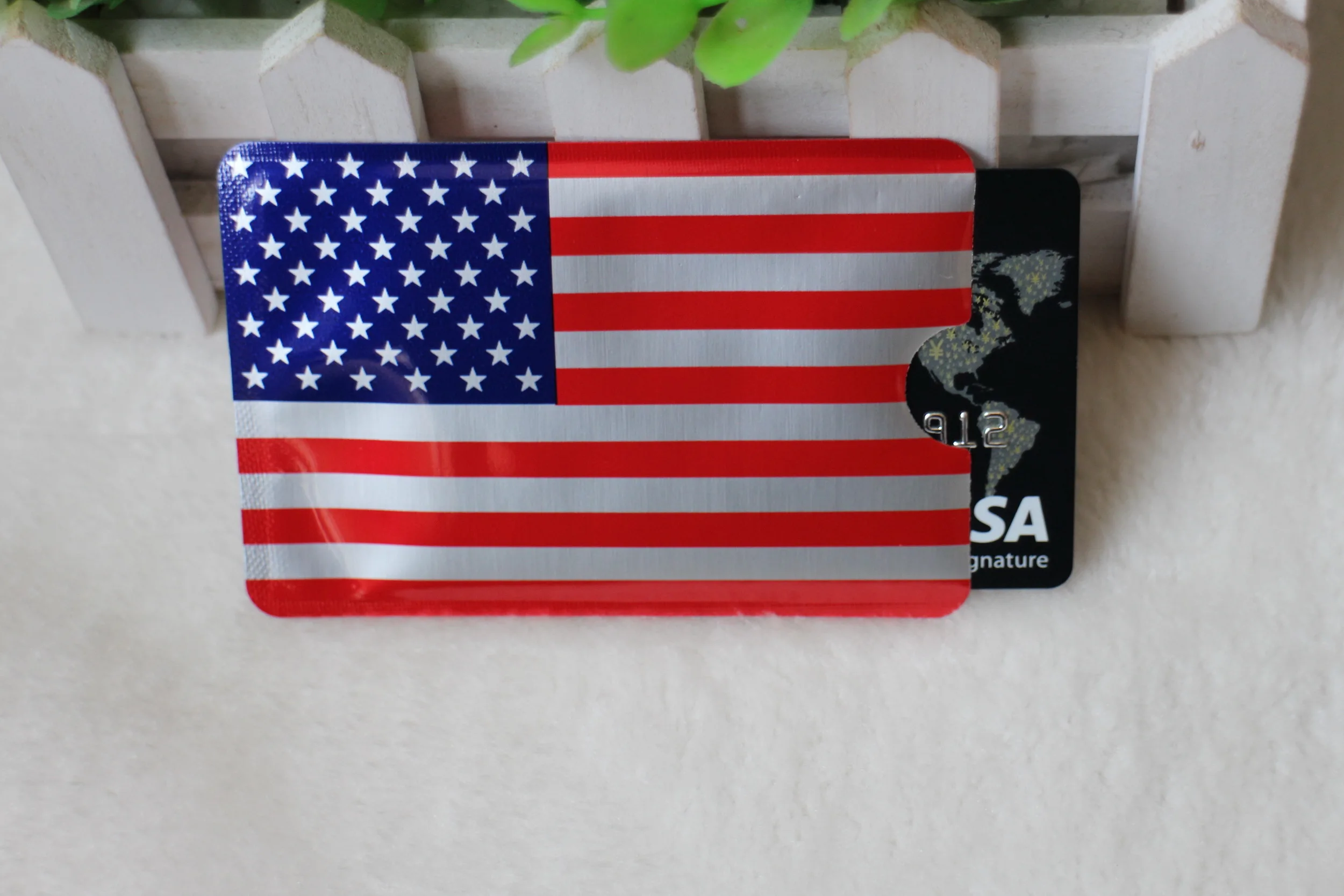 12 шт. держатель антисканирующей карты Union Jack американский флаг RFID визитница для паспорта, OEM Добро пожаловать