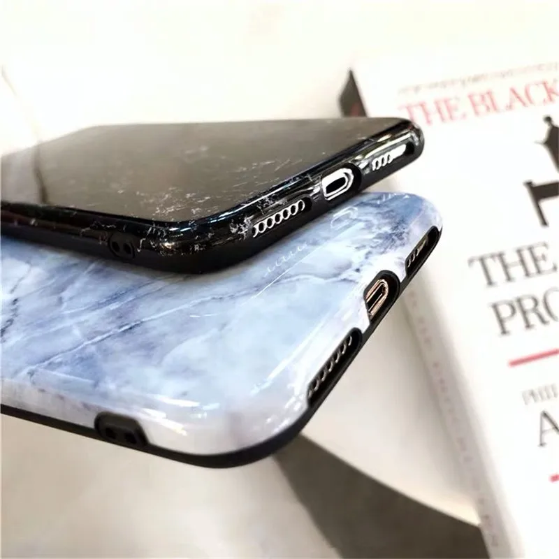 Роскошный Глянцевый мраморный чехол для телефона iPhone X XS Max XR мягкий из ТПУ 7 8 6 6s Plus