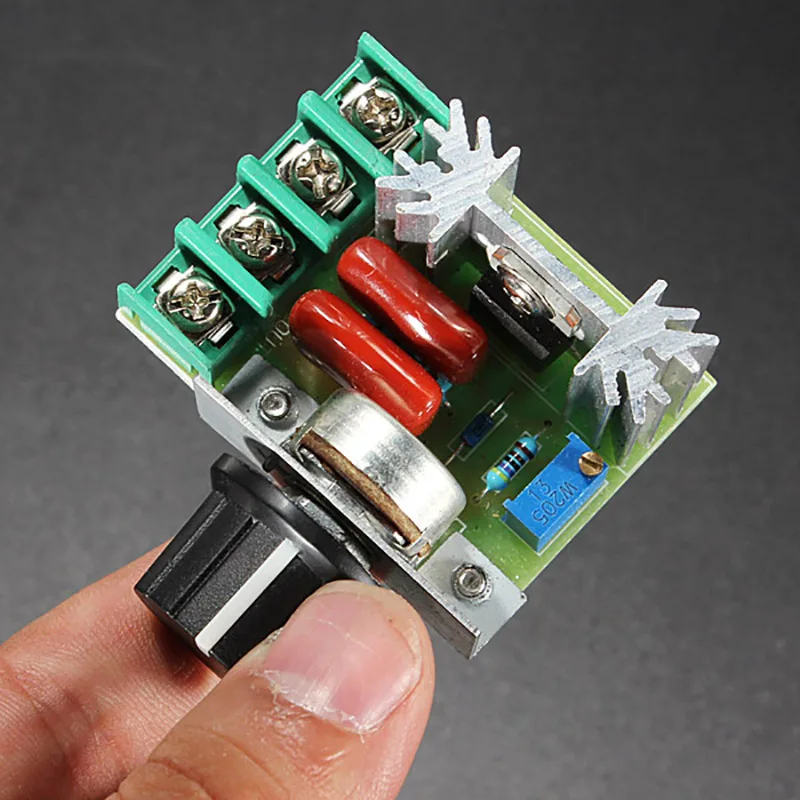 2000W Thyristor Electronic Dimmer 220V Controlled Rectifier SCR Voltage Regulator Speed Control Temperature Thermostat for Lamps | Лампы и