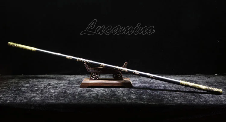 wooden golden cudgel Деревянные палочки Wushu с изображением короля обезьяны, кунг-фу, деревянные палочки Wushu, резные кубики, дракон, золотая чаша, солнце, WuKong, оружие, практика - Цвет: wooden golden cudgel