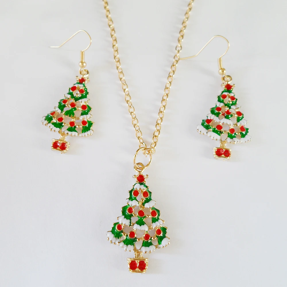 2020 Самые продаваемые комплекты ювелирных изделий в виде рождественской елки