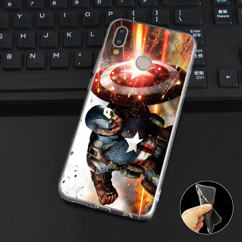 DREAMFOX M308 Америка Супергерой Мягкий ТПУ силиконовый чехол для huawei Honor 6A 6C 7X9 10 P20 P30 Lite
