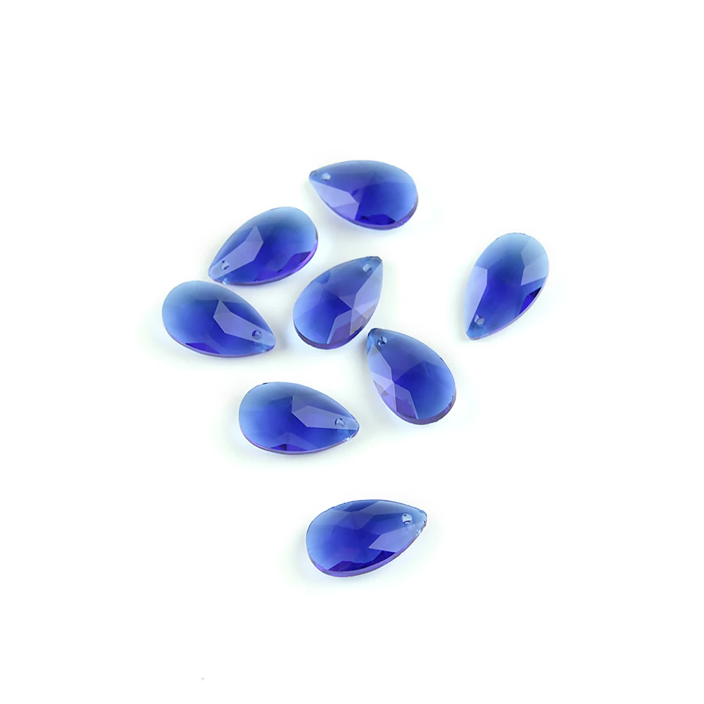 Medium Blue 100pcs/Lot Glass Chandelier Pendants Crystal Teardrop Lamp Prisms 16mm Beads DIY Ceiling Accessories Hot Sale | Освещение