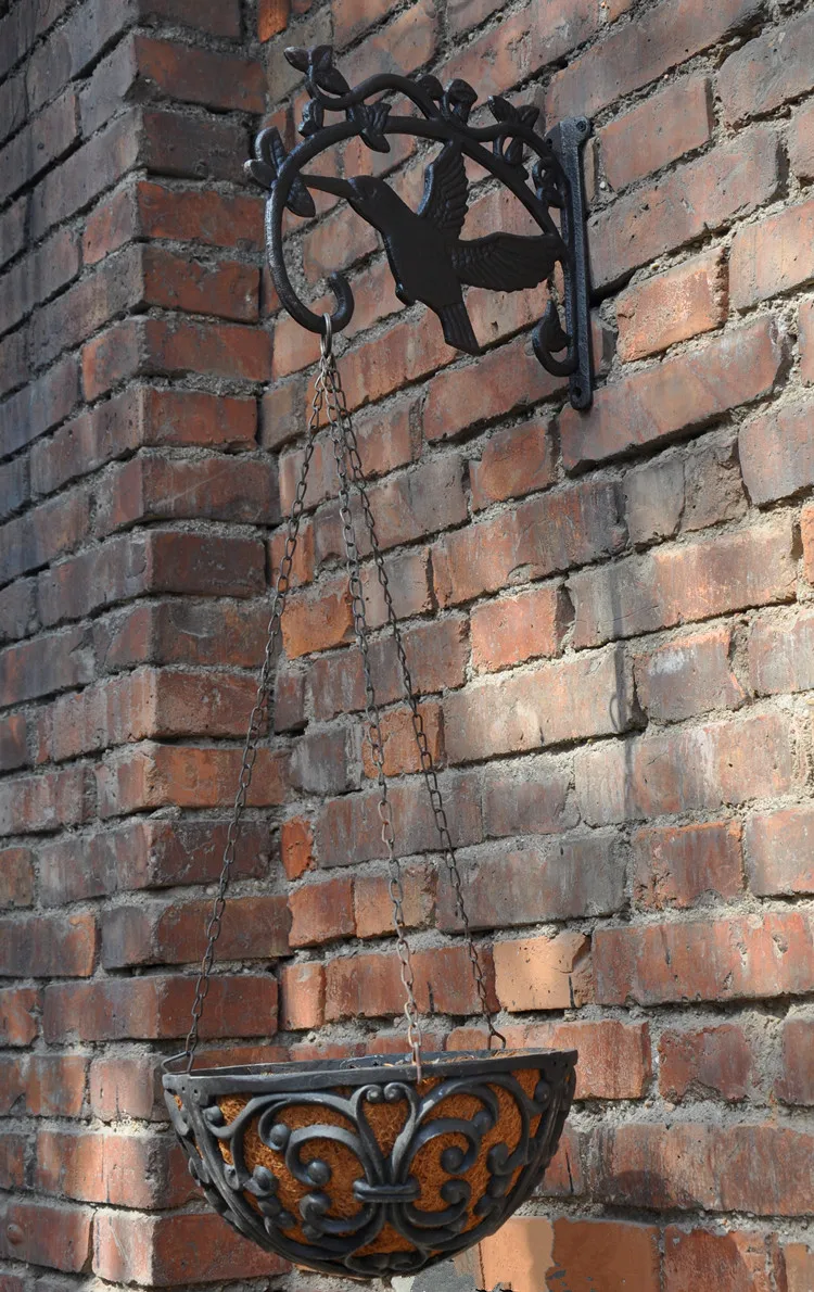 Iron cast hard ware hanging basket bracket hook frame flower pot 22*28 cm | Дом и сад