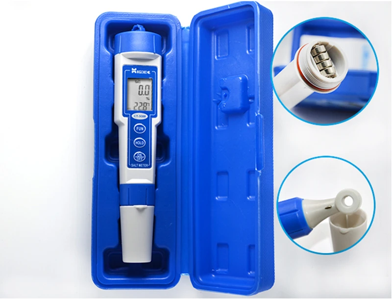 Водонепроницаемый Индуктивный измеритель соли и температуры тестер соленометра