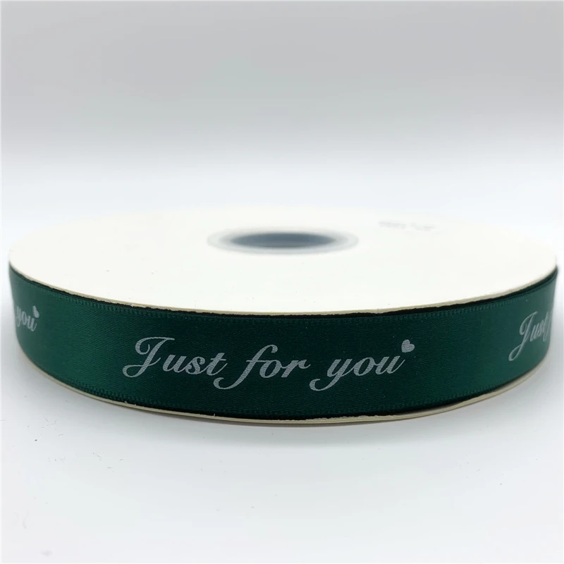 5 ярдов/партия 20 мм полиэфирная лента с принтом "Just For You" ручной работы Романтический Подарочный упаковочный ремень для свадебных украшений