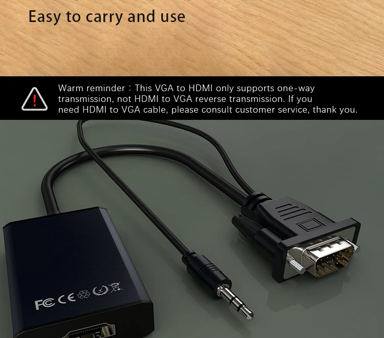 GCX преобразователь из VGA в HDMI с аудио 1080P VGA2HDMI видео адаптер для ПК в HD ТВ проектор VGA штекер в HDMI Женский ТВ адаптер