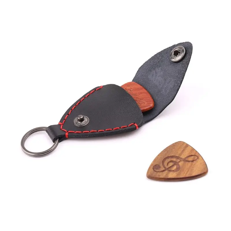 Кожаный держатель звукоснимателя поп фолк гитарный медиатор сумка брелок|Детали