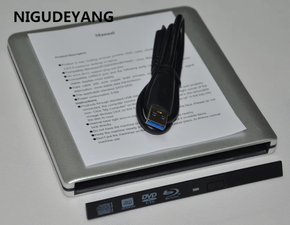 NIGUDEYANG Внешний USB 3 0 тонкий SATA корпус Caddy чехол для ноутбука CD/DVD Оптический привод