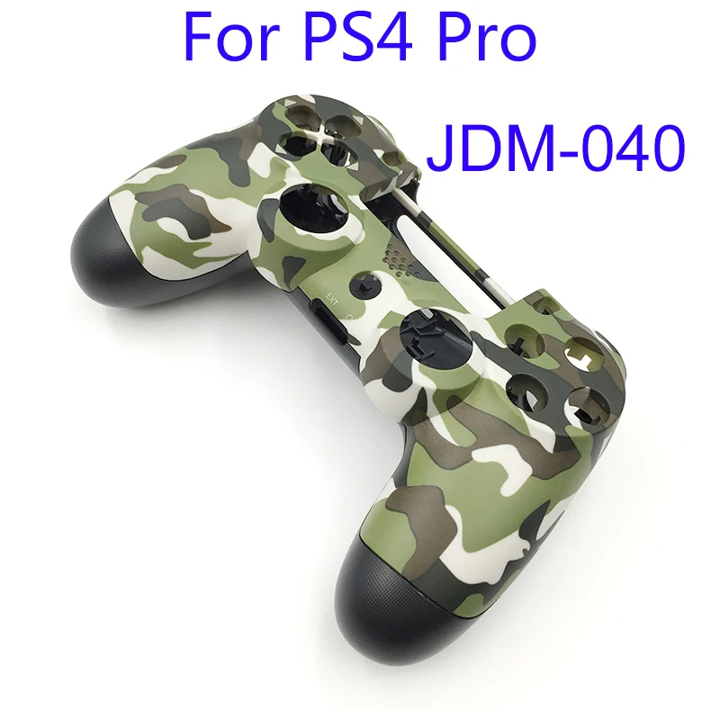 Сменный Камуфляжный зеленый корпус чехол для Playstation 4 PS4 Pro контроллер JDM/S-001 JDM-040 Верхняя Нижняя оболочка - Цвет: JDM-040