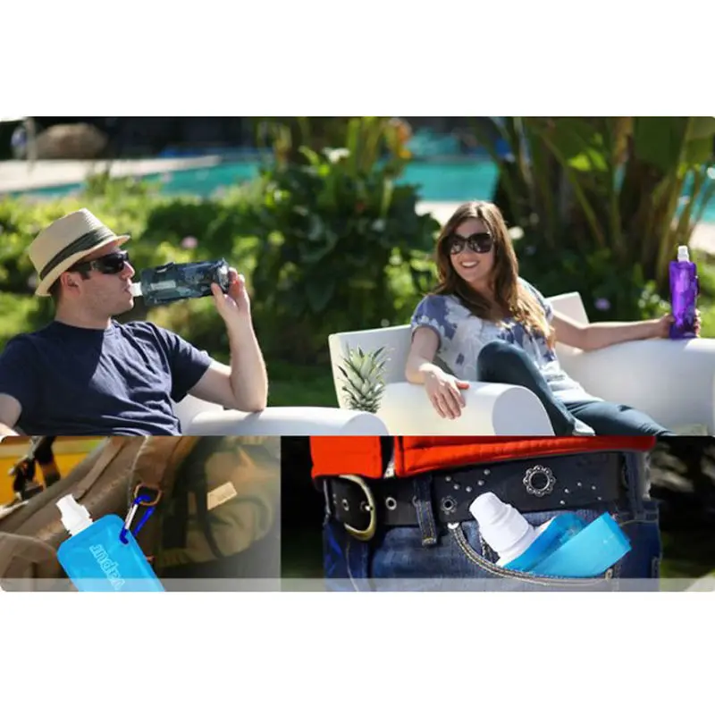 

ISKYBOB POP Travel Folding Journey Collapsible Plastic Bottle Bag Cups