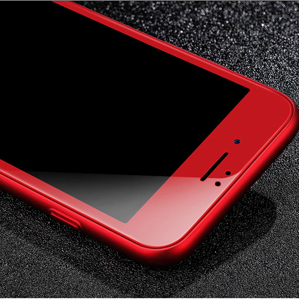 For iphone 7 plus 4D Curved Edge Full Cover Mobile Phone Tempered Glass Front Screen Protector Film for 6 6s Red | Мобильные