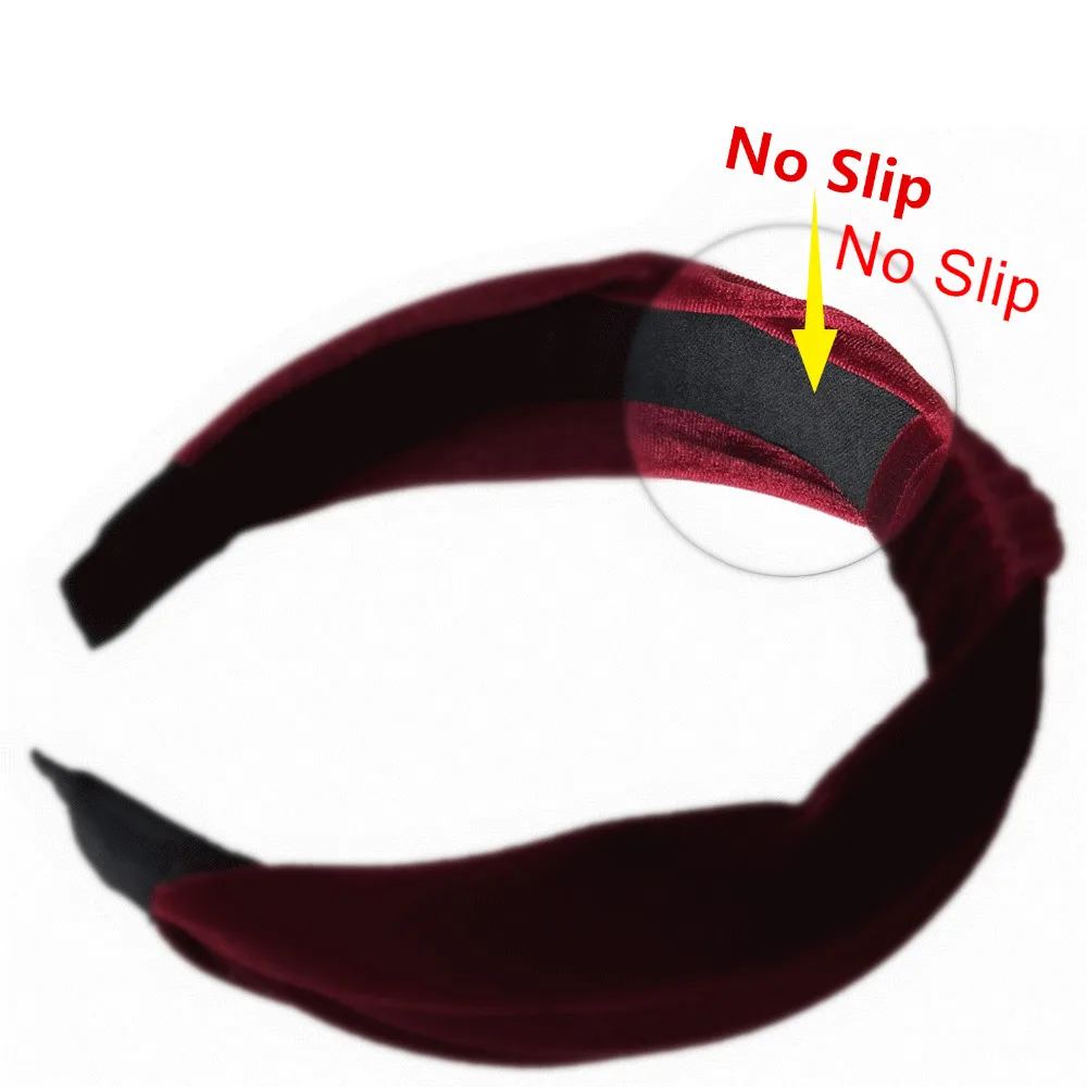 Girls/ Women Trendy Velvet Hairbands Knotted Cross Comfy Headbands Bath Beauty Turban Hairband Hair Hoop bow Accessories |