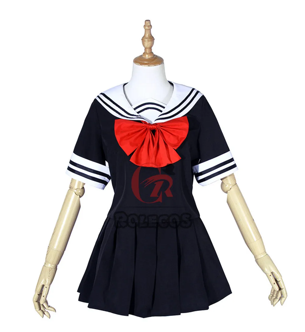 Полный комплект японского аниме Jigoku Shoujo Enma Ai платье горничной кимоно Униформа