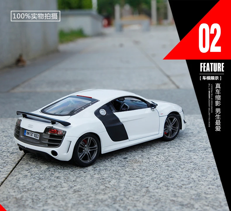 Maisto 1:18 Audi R8 спортивный автомобиль литая модель автомобиля игрушка в коробке 36190