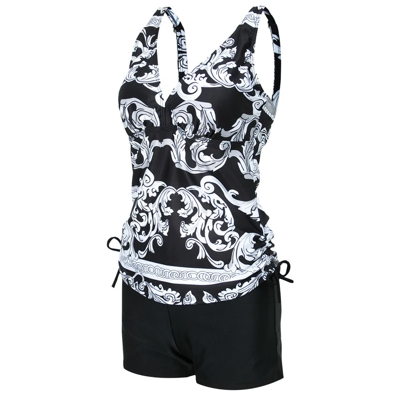 2019 новый купальник женский отжимать танцини Набор Винтаж Ретро повязка