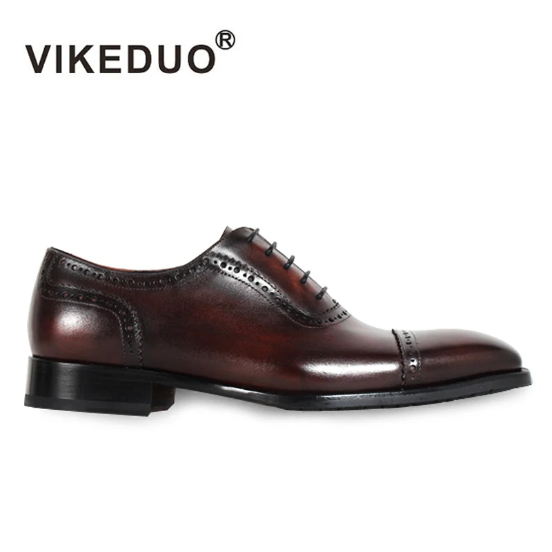 VIKEDUO/Новинка 2019 года классические мужские оксфорды в винтажном стиле Мужская