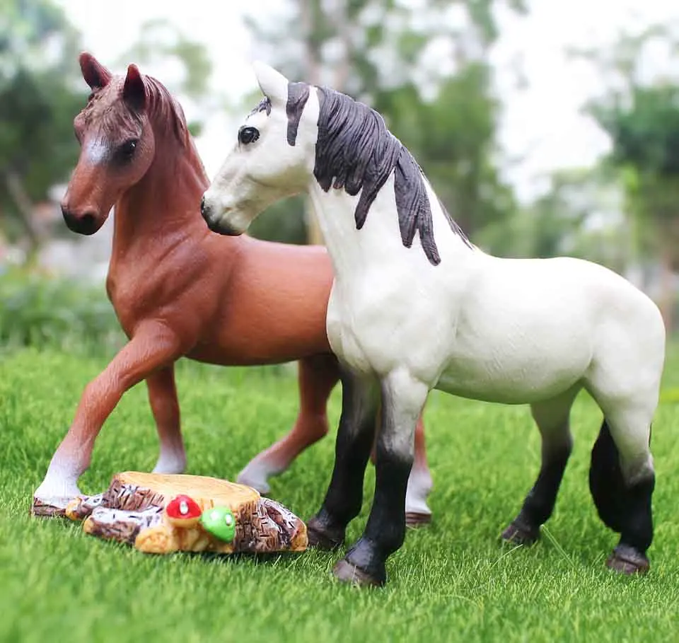 2pcs Tennessee Horse Диких животных модель ранчо лошадь игрушка набор в фигурки детей Образование Подарки орнамент - Цвет: 2pcs Tennessee Horse
