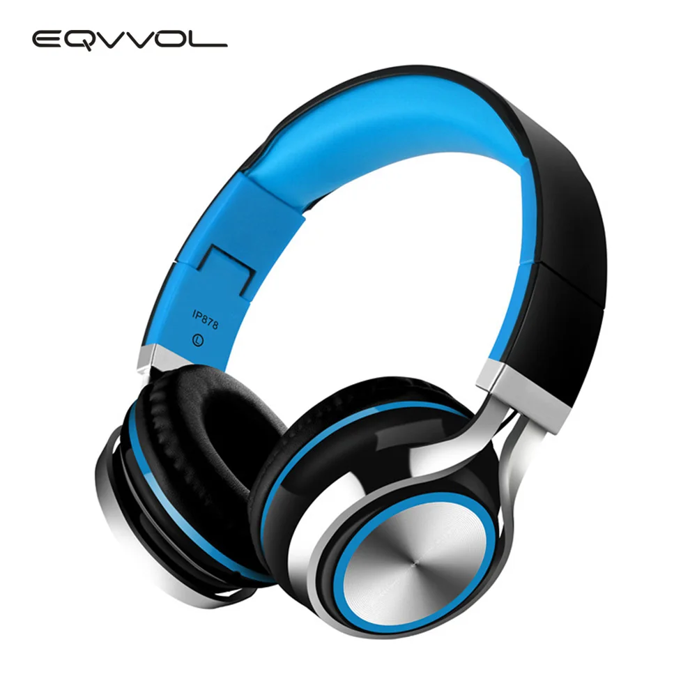 Eqvvol проводные наушники спортивные игровые Накладные бас hi fi звук музыка стерео