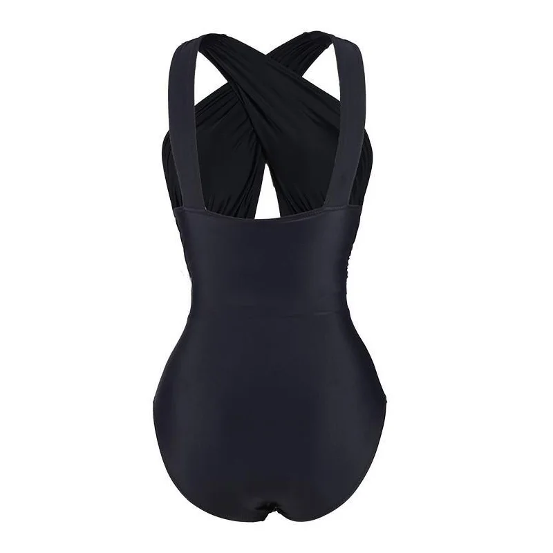 One Piece Swimwear Plus Size Hipster Floral Print Suit Cross Bandage Beach Bathing Large 2018 New Sexy Swimsuit Women | Спорт и