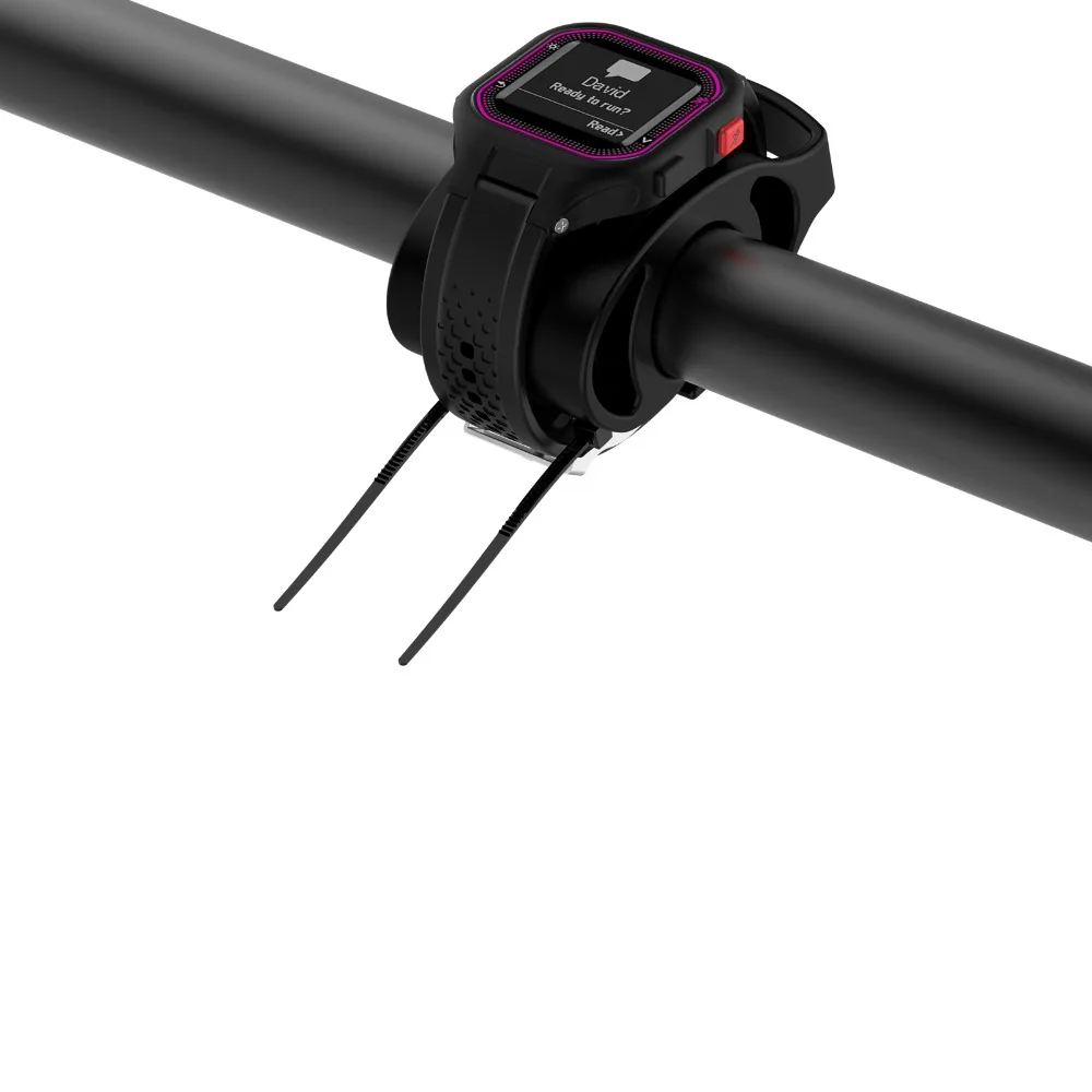 Универсальный силиконовый держатель на руль велосипеда для GPS часов Garmin Forerunner 210