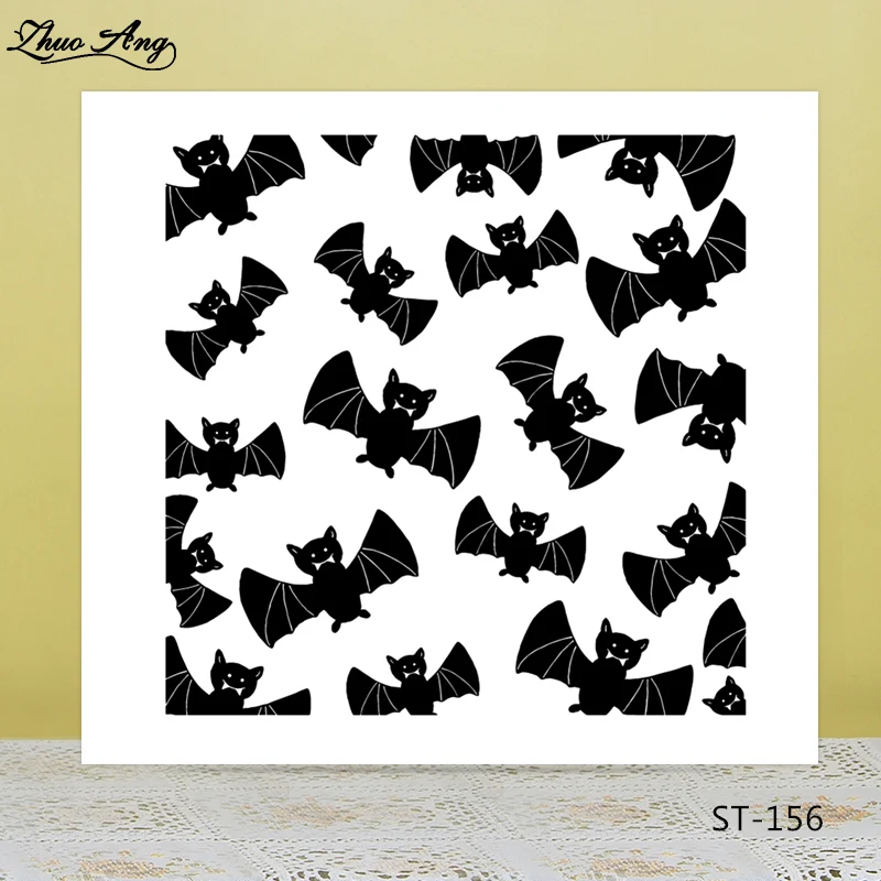 

ZhuoAng Halloween Style Frightening Bat Clear Stamps/Seal For DIY Scrapbooking/Card Making/Album Decorative Silicon Stamp Crafts