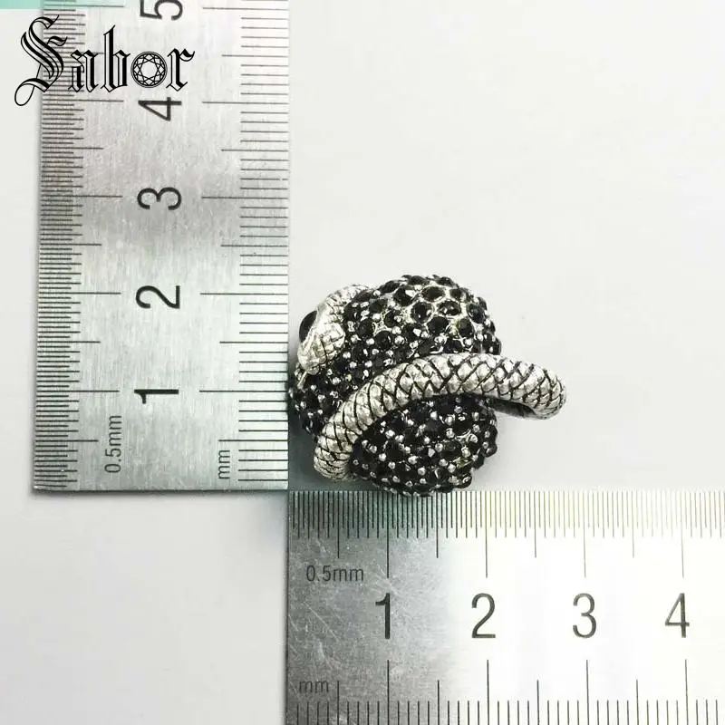 Кулон в виде сердца со змеей серебряный цвет черный для женщин Романтичный