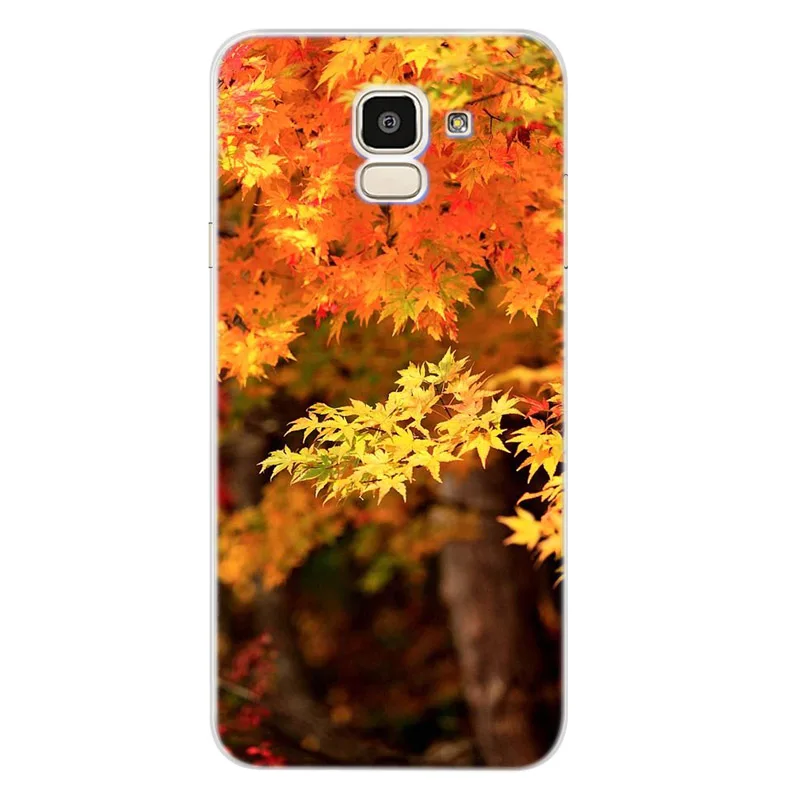 Чехол на телефон Samsung Galaxy A3 A5 2016 2015 2017 prime J1 J2 J3 J5 J7 S8/plus Note 8 с узором листьев и цветов из TPU силикона C100.