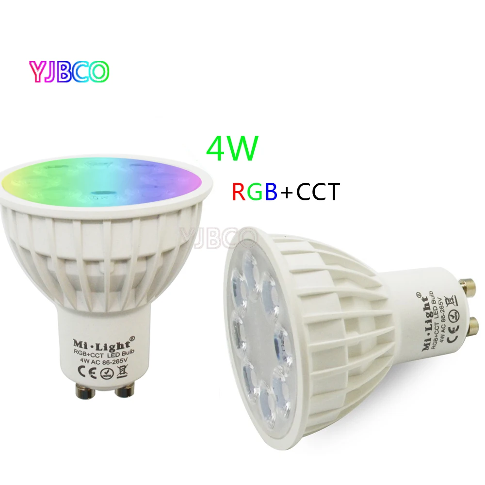 Светодиодная лампа Miboxer GU104W с регулируемой яркостью RGB + теплый белый (RGB CCT)