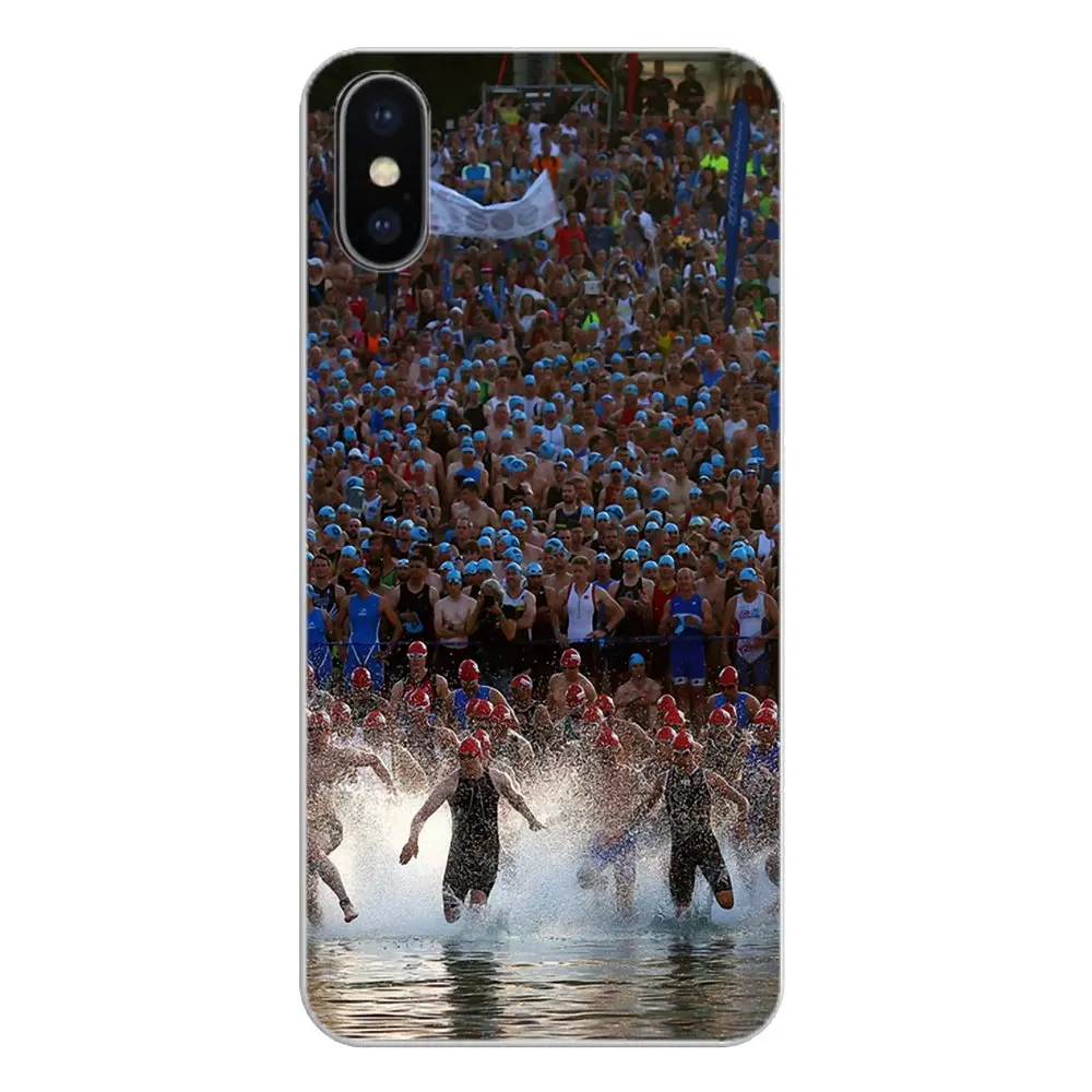 For Huawei Honor 8 8C 8X 9 10 7A 7C Mate 20 Lite Pro P Smart Plus Silicone Phone Shell Cover Item Triathlon Ironman Art Print |