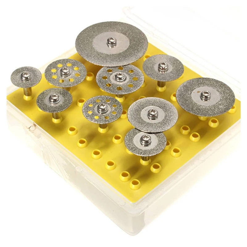 

BMBY-10 pieces Diamond Cutting Discs Cutting Wheel Set for Dremel