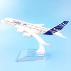 Бесплатная доставка 16 см AIRBUS A380 AIRLINES модель самолета из металлического сплава Игрушечная модель самолета подарок на день рождения