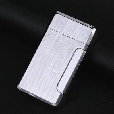 Meatl, турбо фонарь, зажигалка, компактная, Бутан, струйная, для сигар, трубка, зажигалка, аксессуары для сигарет, газ, 1300 C, ветрозащитная, без газа - Цвет: sliver