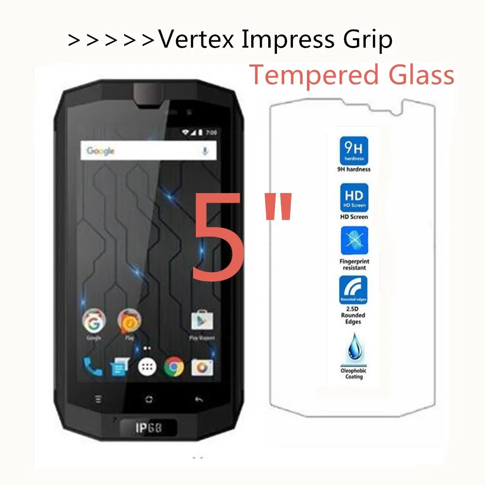Закаленное стекло для Vertex Impress Grip 5 &quotзакаленное 9H Высокое качество