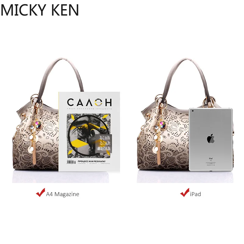 Сумка MICKY KEN Женская из искусственной кожи с эффектом омбре цветочным принтом