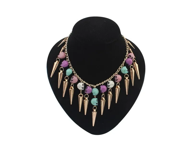 Специальная конструкция женщины череп стиль мода shourouk цепочка ожерелье себе