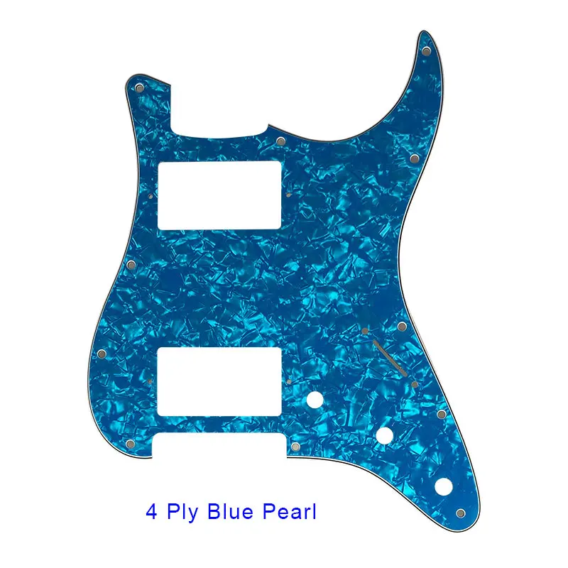 4 ply blue pearl Pleroo гитарные аксессуары накладки с 11 винтами для fender standard ST HH гитара Stratocaster с PAF Humbucker многоцветный - Цвет: 4 ply blue pearl