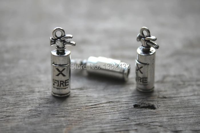 15 шт -- подвески для огнетушителя Античные тибетские серебряные 3D Подвески 23x8мм -