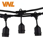 S14 промышленный класс черный провод кабель Водонепроницаемый Винтажный стиль вечерние Глобус Светодиодный светильник Открытый гирлянда Рождественская свадьба