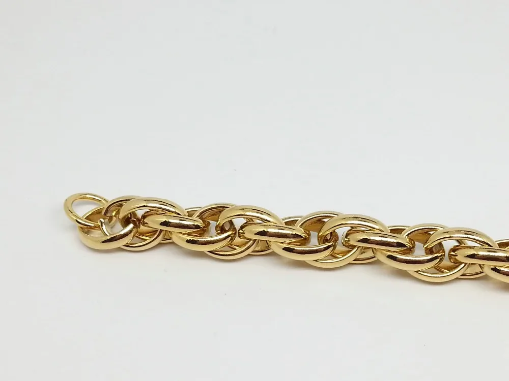 Заказной размер 10 9 мм Мужской панк Золотой ювелирный браслет-цепочка из