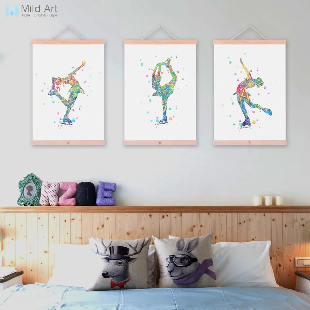 Абстрактная картина Moder для зимних видов спорта катания на коньках деревянная