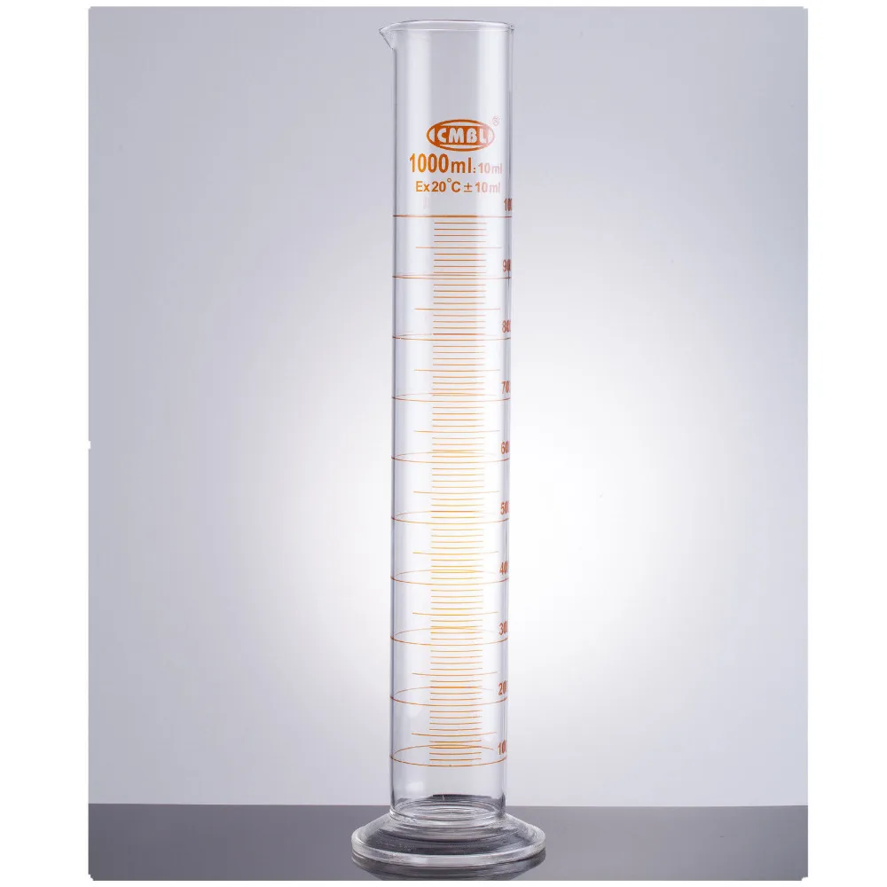 1000 мл стеклянный мерный цилиндр с градиентом горлышко носика 1 литр|measuring cylinder|glass