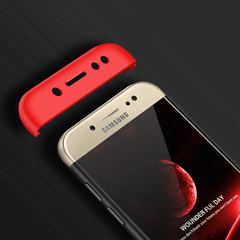 360 Полный Чехол разных цветов Роскошные защитный чехол для телефона samsung Galaxy J3 2017